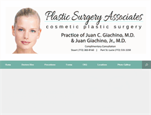 Tablet Screenshot of giachinoplasticsurgery.com